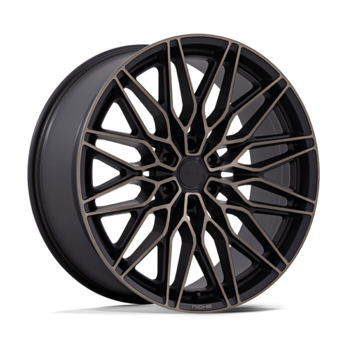Niche 1PC NC278 Calabria 6 24x10 Matte Black Machined Dark Tint Wheel with 6x135 Bolt Pattern and +30 Offset