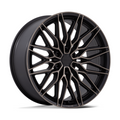 Niche 1PC NC278 Calabria 6 24x10 Matte Black Machined Dark Tint Wheel with 6x139.7 Bolt Pattern and +20 Offset