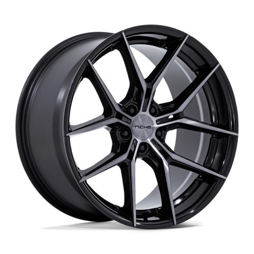 Niche 1PC NC279 PRODIGY 5 19x8.5 Wheel with 5x120 Bolt Pattern and Gloss Black Dark Tinted Clear Finish