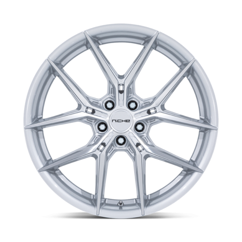 Niche 1PC Prodigy 5 18x9.5 Silver Machined Face Wheel with 5x114.3 Bolt Pattern and +25 Offset