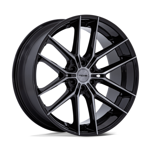 Niche 1PC NC280 PRODIGY 6 22x9.5 Inch Gloss Black Dark Tinted Clear Off-Road Wheel with 6x135 Bolt Pattern and +25 Offset
