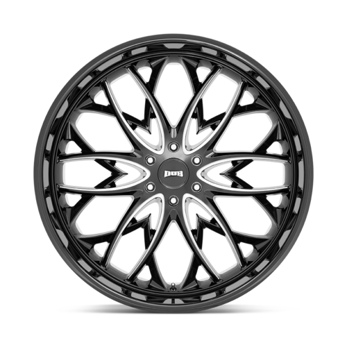 DUB 1PC OG 26x10 Black Gloss Milled Wheel with 6x139.7 Bolt Pattern and +25 Offset