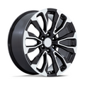 Performance Replicas PR211 22x9 Gloss Black Machined Face Wheel