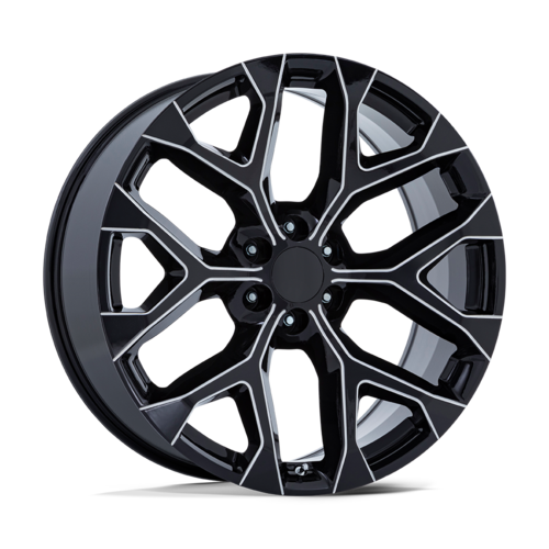 Performance Replicas PR177 24x10 Inch Gloss Black Milled Wheel with 6x139.7 Bolt Pattern and +24 Offset