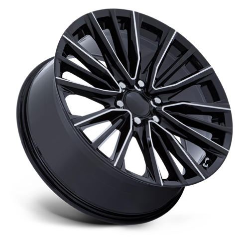 Performance Replicas PR223 24x10 Inch Gloss Black Milled Wheel with 6x139.7 Bolt Pattern and +28 Offset