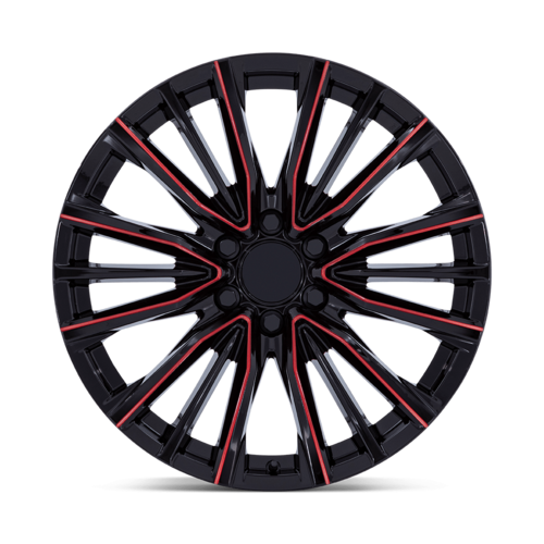 Performance Replicas PR223 22x9 Gloss Black Milled with Red Tint Wheel