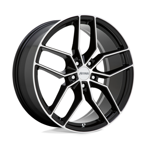 Petrol PE P5C 20x8.5 Inch Gloss Black Machined Face Wheel with 5x120 Bolt Pattern and 76.10mm Center Bore