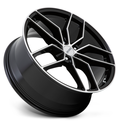 Petrol P5C 20x8.5 Inch Gloss Black Machined Cut Face Wheel with 5x108 Bolt Pattern and +40 Offset