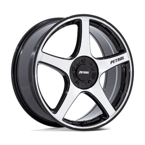 Petrol P2E 17x8 Gloss Black Machined Wheel with 5x110/115 Bolt Pattern and 72.56mm Center Bore