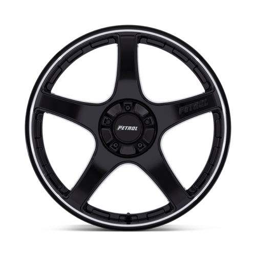 Petrol P2E 18x8 Alloy Wheel with Gloss Black Machined Lip for 5x108/114.3 Bolt Pattern