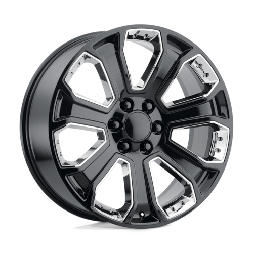 Performance Replicas PR113 22x9 Inch Gloss Black Wheels with Accents, 6x139.7 Bolt Pattern, 24mm Offset, 78.10mm Center Bore