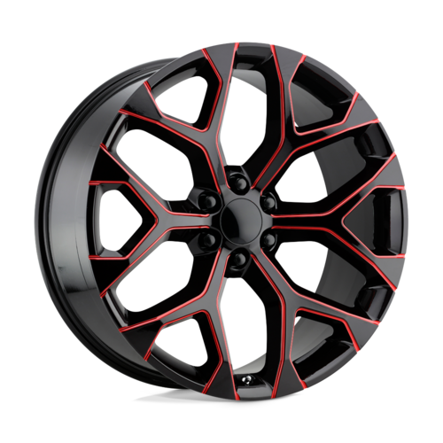 Performance Replicas PR176MR 22x9 Gloss Black Milled with Red Tint Wheel