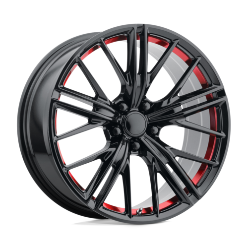 Performance Replicas PR194RS 20x9 Gloss Black Machined with Red Tint Wheel for 5x120 Bolt Pattern