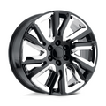 Performance Replicas PR202 22-Inch Gloss Black with Accents Wheels - 6x139.7 Bolt Pattern, 9-Inch Width, 78.10mm Center Bore