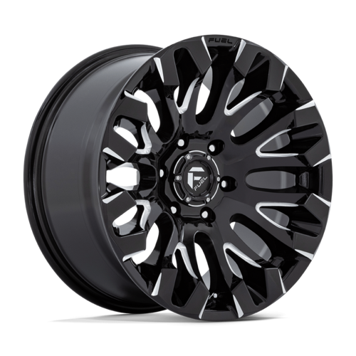 Fuel 1PC D828 QUAKE 18x9 Gloss Black Milled Wheel with 6x139.7 Bolt Pattern and 106.10 Center Bore