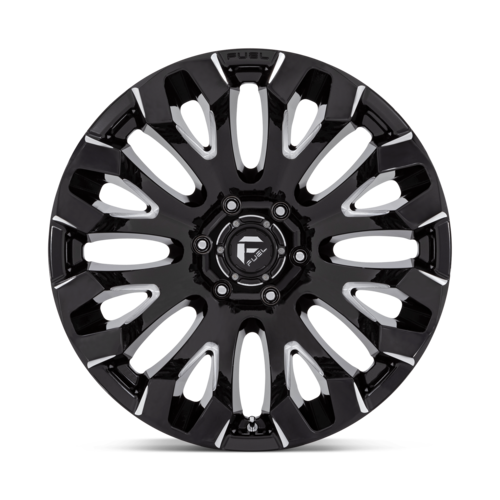 Fuel 1PC D828 QUAKE 20x10 Inch Gloss Black Milled Wheel with -18 Offset and 6x139.7 Bolt Pattern