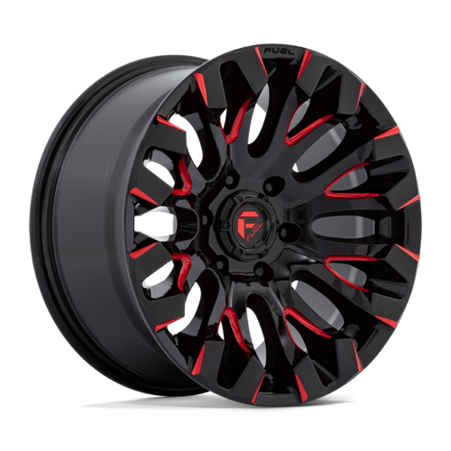 Fuel 1PC D829 Quake 18x9 Gloss Black Milled Red Tint Wheel with 6x135 Bolt Pattern and 87.10mm Center Bore
