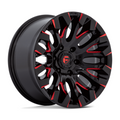 Fuel 1PC D829 Quake 18x9 Gloss Black Milled Red Tint Wheel with 6x135 Bolt Pattern and 87.10mm Center Bore