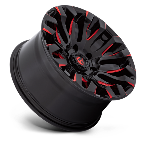 Fuel 1PC D829 Quake 18x9 Gloss Black Milled Red Tint Wheel with 6x135 Bolt Pattern and 87.10mm Center Bore