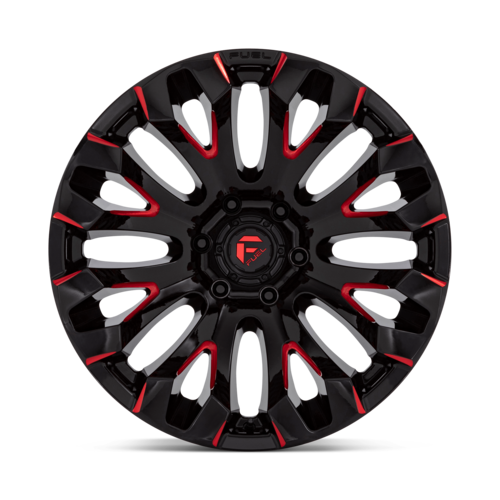 Fuel 1PC D829 Quake 20x10 Gloss Black Milled Red Tint Wheel with -18 Offset and 5x127 Bolt Pattern