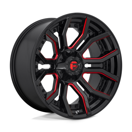 Fuel 1PC D712 RAGE 20x10 Gloss Black with Red Tint Wheel for 6x135/6x139.7 Bolt Pattern