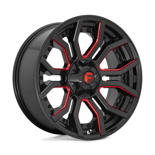 Fuel 1PC D712 RAGE 20x9 Gloss Black with Red Tint Wheel - 6x135/139.7 Bolt Pattern, 1.0 Offset, 106.10 Center Bore
