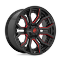 Fuel 1PC D712 RAGE 20x9 Gloss Black with Red Tint Wheel for 5x127 & 5x139.7 Bolt Patterns