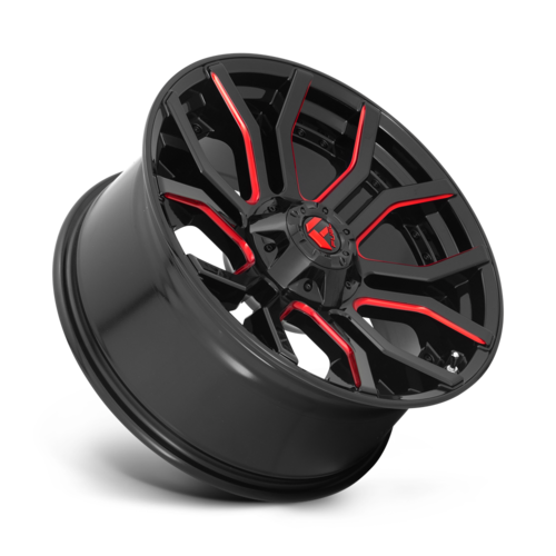 Fuel 1PC D712 RAGE 20x9 Gloss Black with Red Tint Wheel for 5x127 & 5x139.7 Bolt Patterns