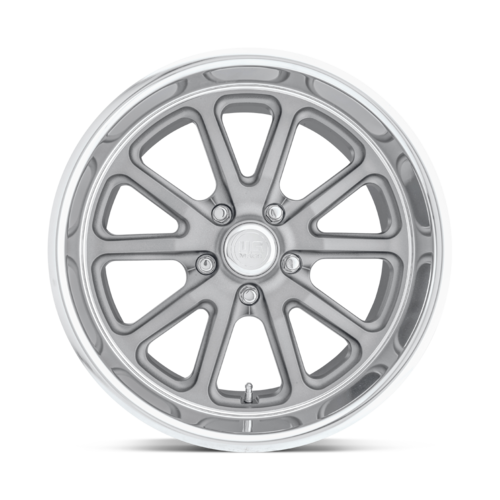 US Mag 1PC U111 Rambler 17x7 Textured Gray Wheel with Diamond Cut Lip and 5x120.65 Bolt Pattern