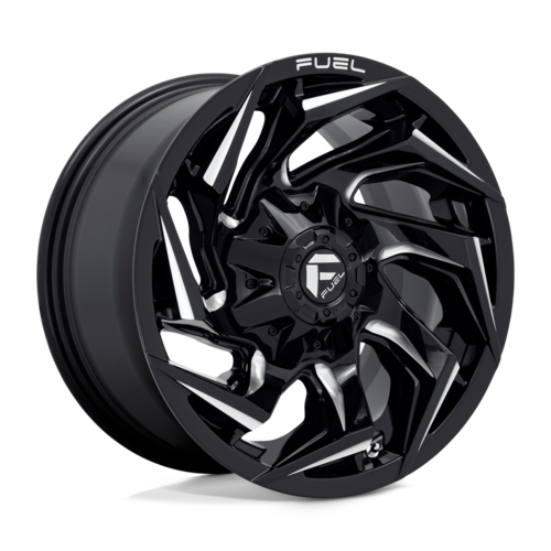 Fuel 1PC D753 Reaction 15x8 Inch Gloss Black Milled Off-Road Wheel with 6x139.7 Bolt Pattern