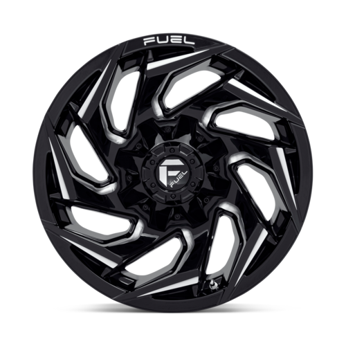 Fuel 1PC D753 Reaction 18x9 Gloss Black Milled Wheel with 8x180 Bolt Pattern