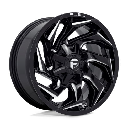 Fuel 1PC D753 Reaction 18x9 Gloss Black Milled Wheel with 6x135/6x139.7 Bolt Pattern