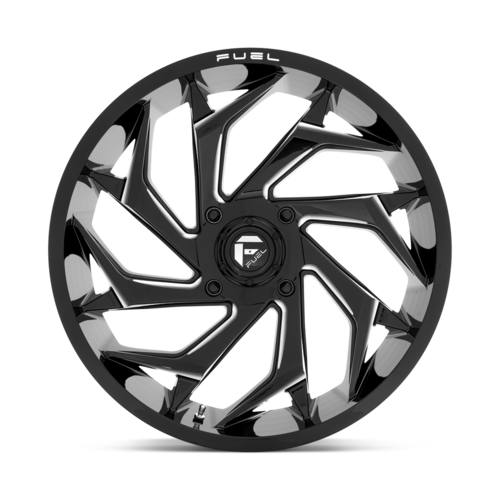 Fuel UTV D753 Reaction UTV 22x7 Gloss Black Milled Off-Road Wheel