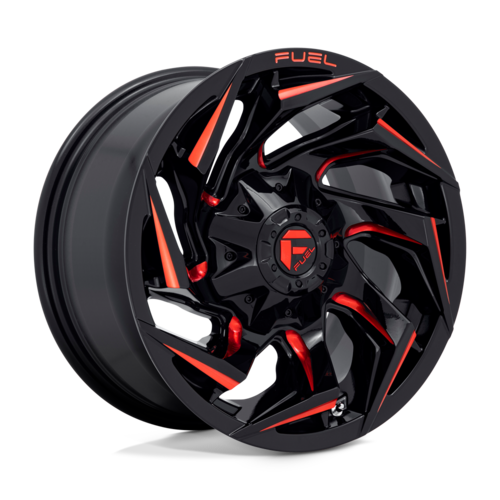 Fuel 1PC D755 Reaction 17x9 Inch Gloss Black Milled with Red Tint Wheel