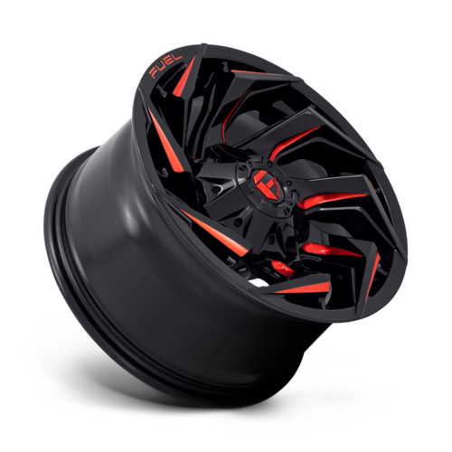 Fuel 1PC Reaction 20x9 Gloss Black Milled with Red Tint Wheel for 5x114.3/5x127 Bolt Pattern