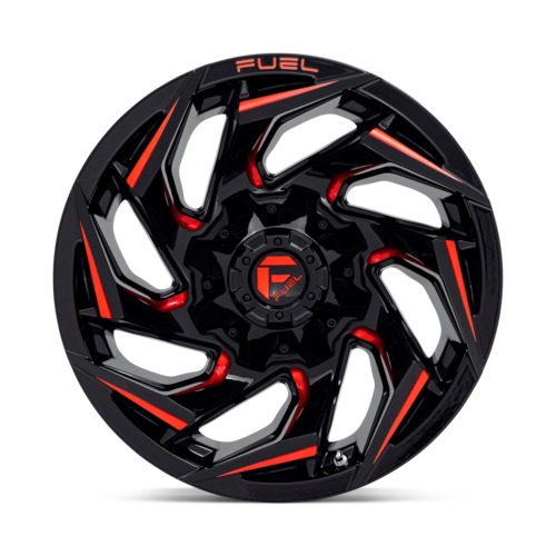 Fuel 1PC Reaction 20x9 Gloss Black Milled with Red Tint Wheel for 5x114.3/5x127 Bolt Pattern