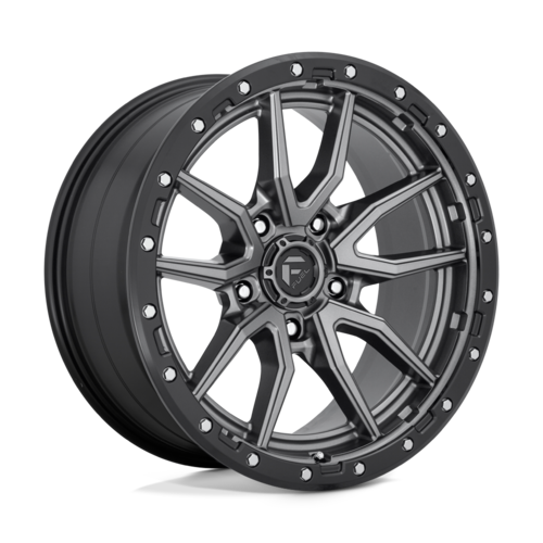 Fuel 1PC D680 Rebel 20x9 Matte Gunmetal Black Bead Ring Wheel with 5x150 Bolt Pattern and 110.10mm Center Bore