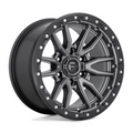 Fuel 1PC D680 Rebel 20x9 Matte Gunmetal Black Bead Ring Wheel with 8x170 Bolt Pattern and +1 Offset