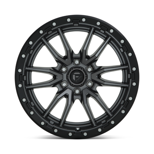 Fuel 1PC D680 Rebel 20x10 Matte Gunmetal Black Bead Ring Wheel with -18 Offset and 6x139.7 Bolt Pattern