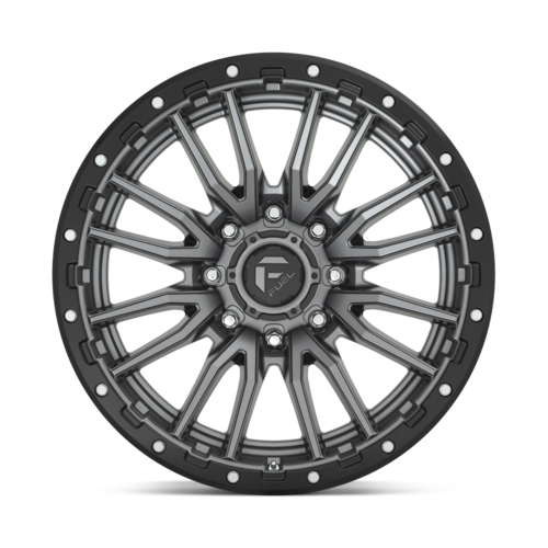 Fuel 1PC D680 Rebel 22x10 Matte Gunmetal Black Bead Ring Wheel with -18 Offset