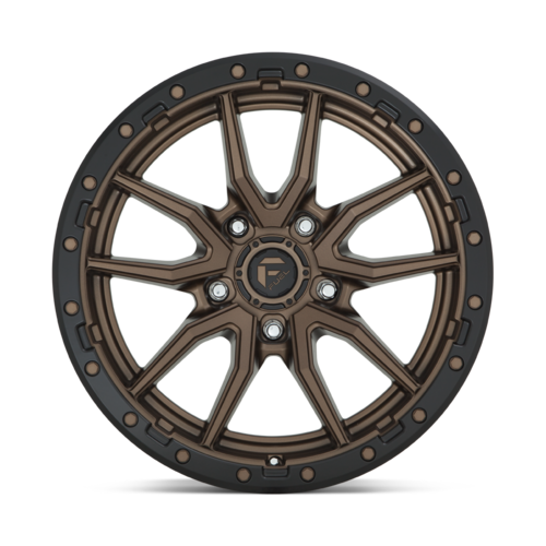 Fuel 1PC D681 Rebel 20x9 Matte Bronze Black Bead Ring Wheel with 5x139.7 Bolt Pattern