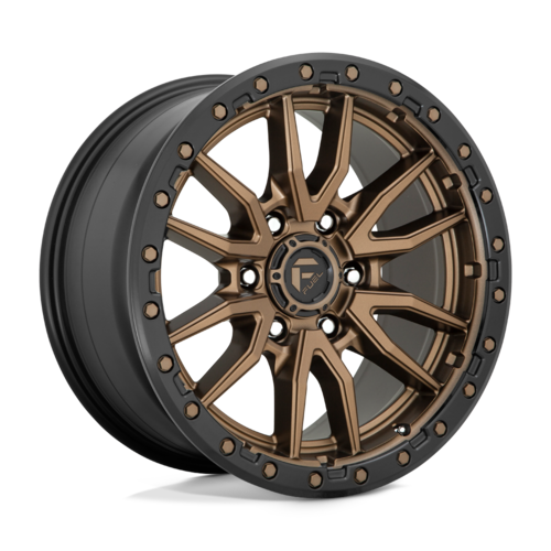Fuel 1PC D681 Rebel 17x9 Matte Bronze Black Bead Ring Wheel with 6x135 Bolt Pattern and +1 Offset
