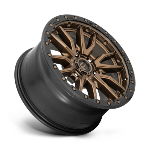 Fuel 1PC D681 Rebel 17x9 Matte Bronze Black Bead Ring Wheel with 6x120 Bolt Pattern and +1 Offset