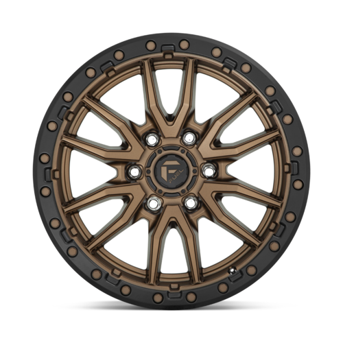 Fuel 1PC D681 Rebel 20x10 Matte Bronze Black Bead Ring Wheel with 5x150 Bolt Pattern and -18 Offset