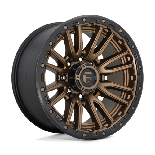 Fuel 1PC D681 Rebel 20x10 Matte Bronze Black Bead Ring Wheel - 8x165.1 Bolt Pattern, -18 Offset