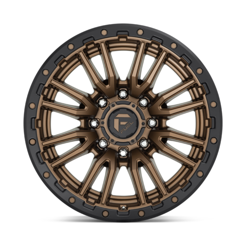 Fuel 1PC D681 Rebel 20x10 Matte Bronze Black Bead Ring Wheel with 8x180 Bolt Pattern and -18 Offset