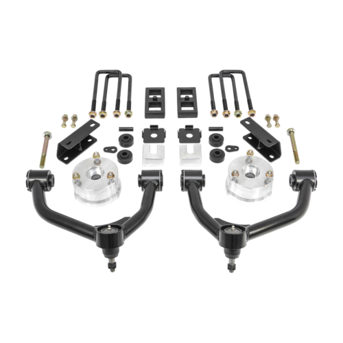 ReadyLift Suspension 69-3535 3.5 Inch Front Suspension Lift Kit with Black Tubes
