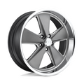 US Mag 1PC U120 Roadster 18x8 Matte Gunmetal Machined Wheel with 5x127 Bolt Pattern and 78.1mm Center Bore
