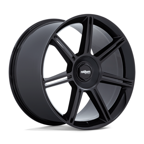 Rotiform FRA 22x12 Gloss Black with M-Black Spokes Wheel - 5x130 Bolt Pattern +60 Offset