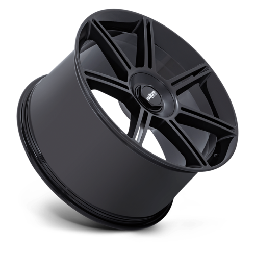 Rotiform FRA 22x12 Gloss Black with M-Black Spokes Wheel - 5x130 Bolt Pattern +60 Offset
